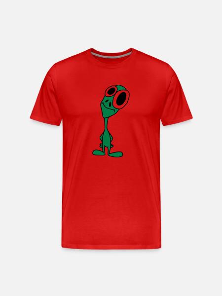 Mr. Alien - Männer Premium Bio T-Shirt - Rot