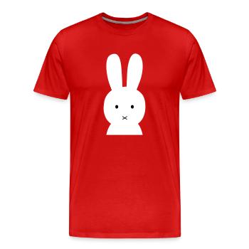 Hare - Men's Premium Organic T-Shirt - red - Front - Damien (186cm)