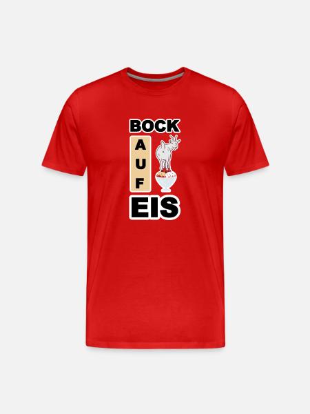 Ice, Buck on Ice - Men's Premium Organic T-Shirt - red