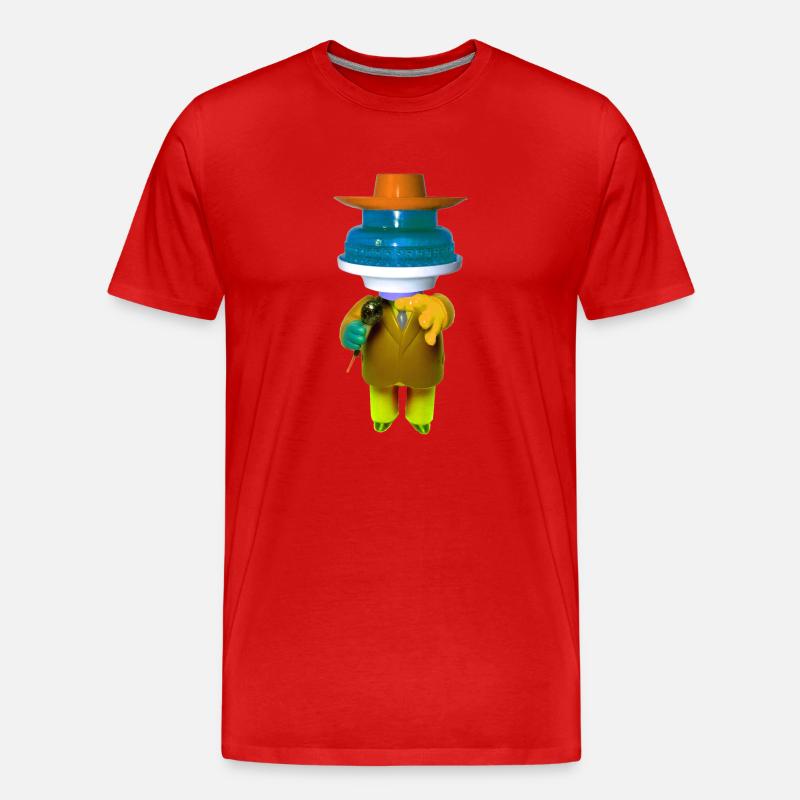 70' Disco Mann - Männer Premium Bio T-Shirt - Rot