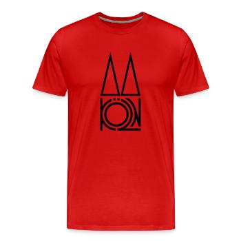 Koeln DOM Logo - Männer Premium Bio T-Shirt - Rot - Vorne - Damien (186cm)