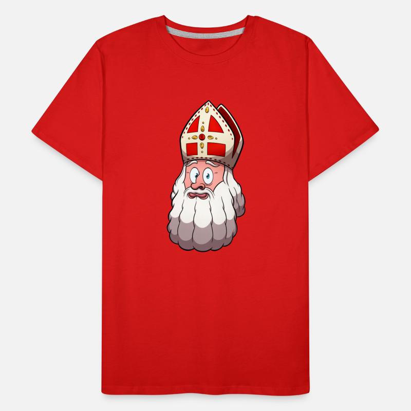 Saint Nicholas Face Men's Premium Organic T-Shirt