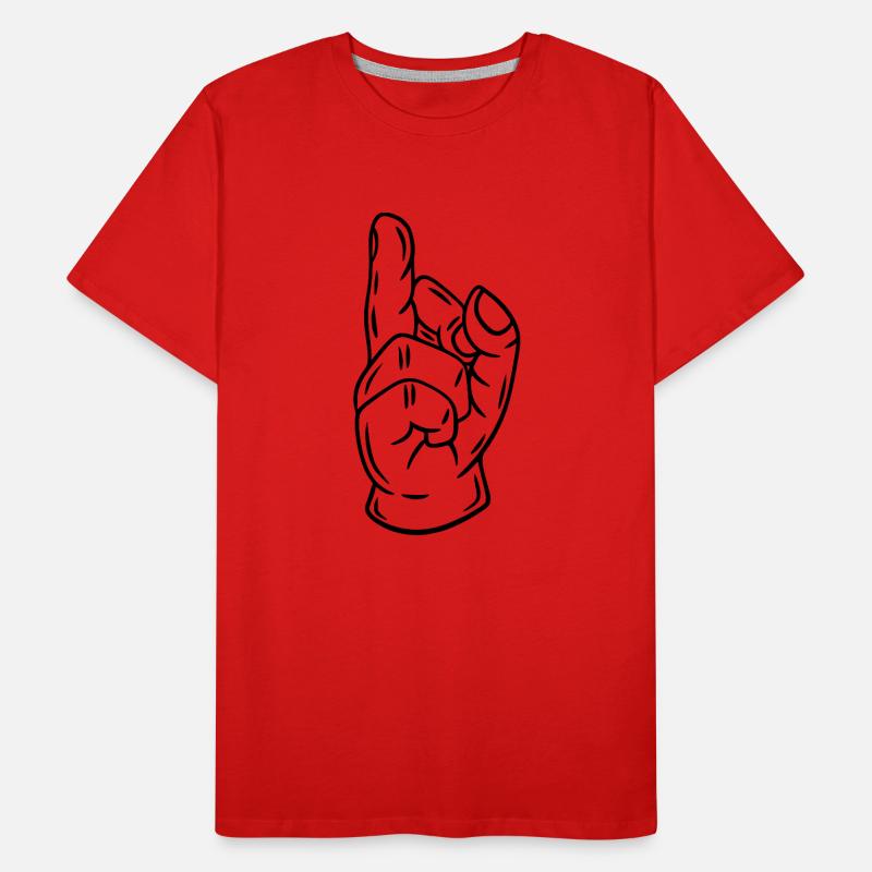 Middle Finger Comic: A Satirical Perspective Men's Premium Organic T-Shirt