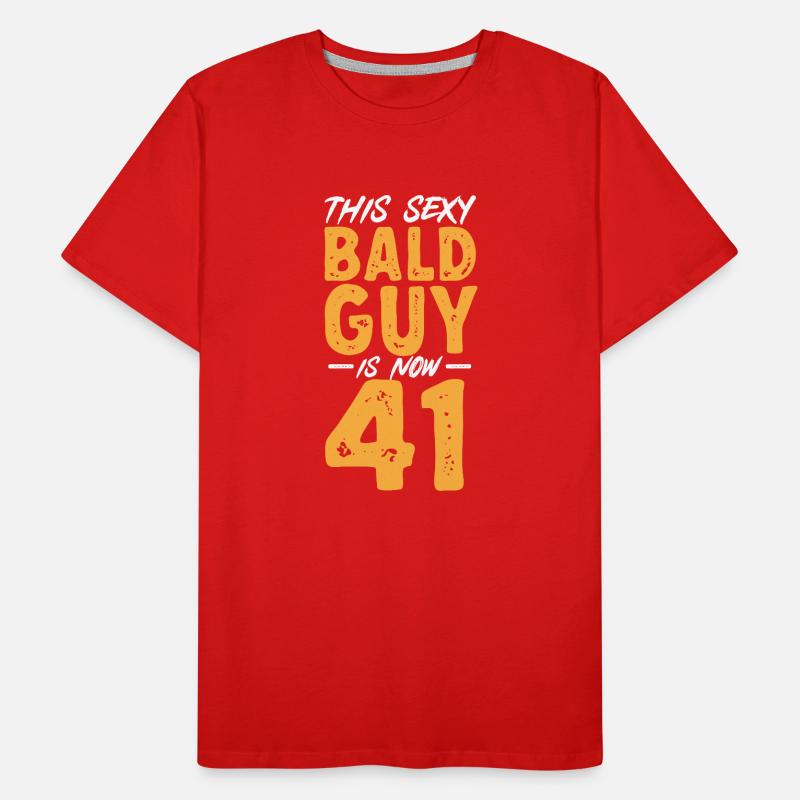 Bald Head Baldness Beard Bald Head Men's Premium Organic T-Shirt