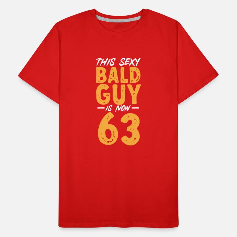 Bald Head Baldness Beard Bald Head Men's Premium Organic T-Shirt