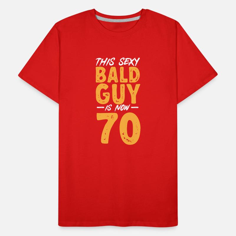 Bald Head Baldness Beard Bald Head Men's Premium Organic T-Shirt