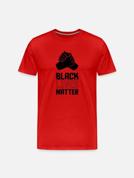 hands black lives matter - Men's Premium Organic T-Shirt - red