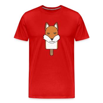 Fox Head Popsicle - Men's Premium Organic T-Shirt - red - Front - Damien (186cm)