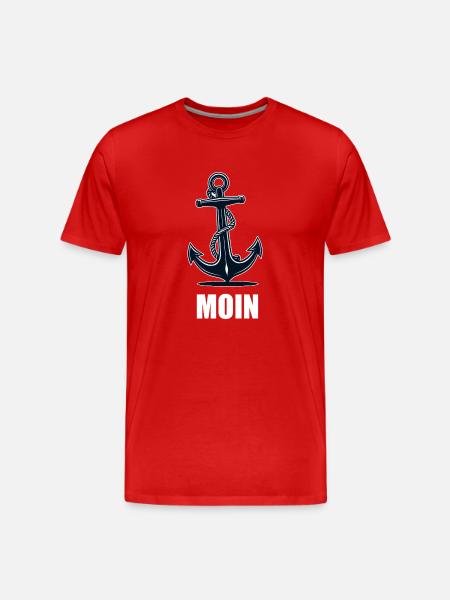 Moin Anker - Männer Premium Bio T-Shirt - Rot