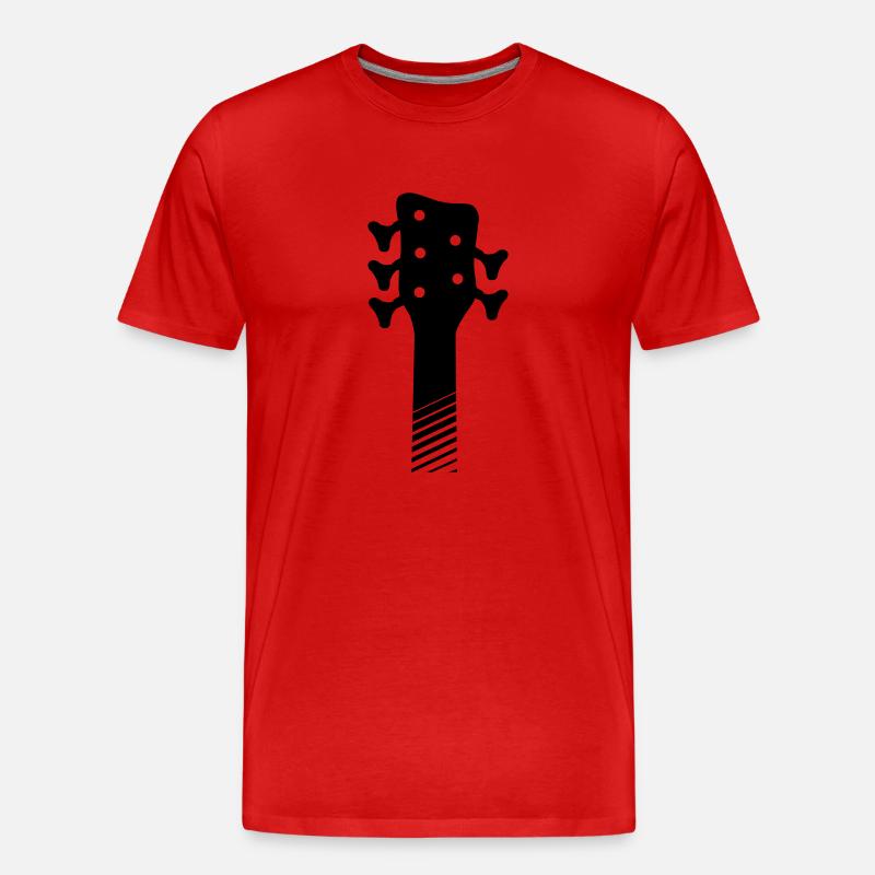 5-string W-style bass guitar - Männer Premium Bio T-Shirt - Rot