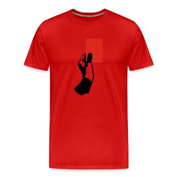 Rote Karte! - Men's Premium Organic T-Shirt - red - Front - Damien (186cm)