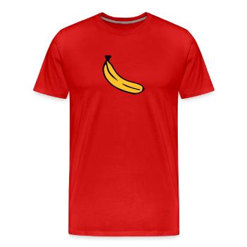 Banane - T-shirt bio Premium Homme - rouge - Devant - Damien (186cm)