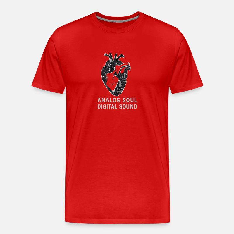technoheart - Männer Premium Bio T-Shirt - Rot