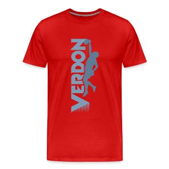 climb escalade verdon sport climbing - T-shirt bio Premium Homme - rouge - Devant - Damien (186cm)