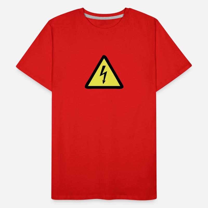 Blitz Warnschild Männer Premium Bio T-Shirt