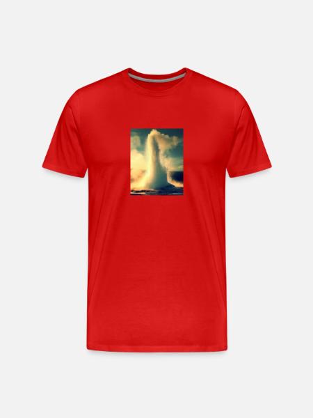 A GEYSER ERUPTING - Men's Premium Organic T-Shirt - red