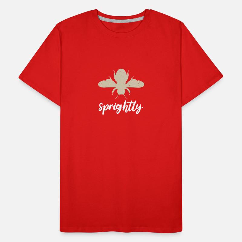 Beige Bee Sprightly Biene Be Sprightly Men's Premium Organic T-Shirt