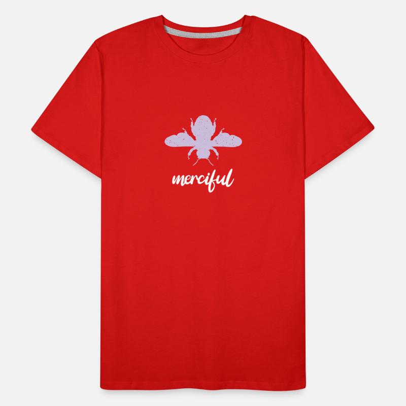 Purple Pastel Bee Merciful Bee Be Merciful Men's Premium Organic T-Shirt