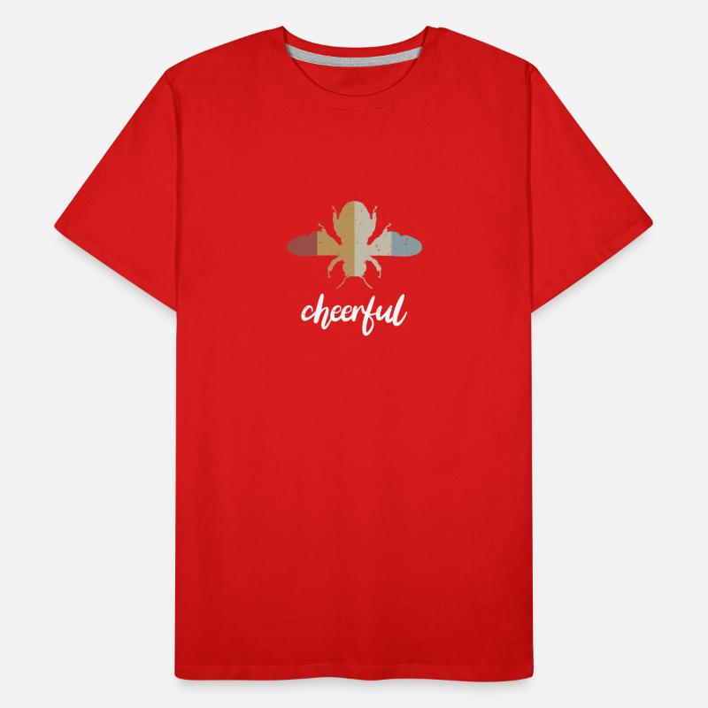 Abeille rétro joyeuse bienne sois joyeuse T-shirt bio Premium Homme