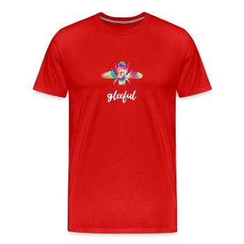 Tie Dye Bee Gleeful Biene Be Gleeful - Men's Premium Organic T-Shirt - red - Front - Damien (186cm)