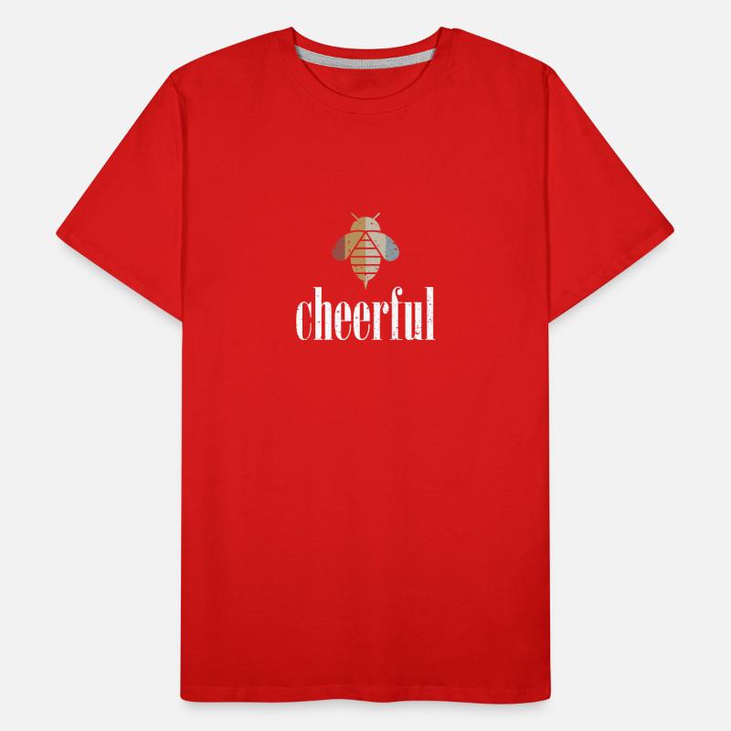 Abeille rétro joyeuse bienne sois joyeuse T-shirt bio Premium Homme