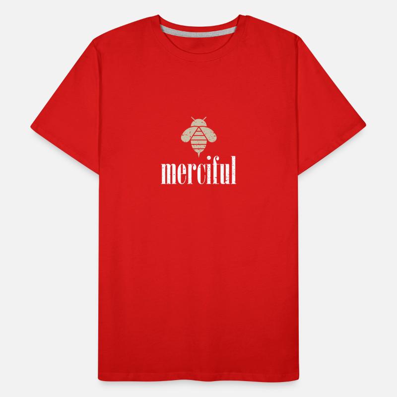 Beige Bee Merciful Biene Be Merciful Men's Premium Organic T-Shirt