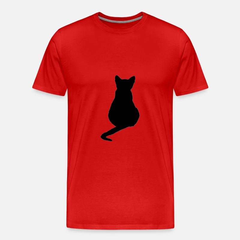 Katze Kätzchen Katzenshirt Geschenk - Männer Premium Bio T-Shirt - Rot