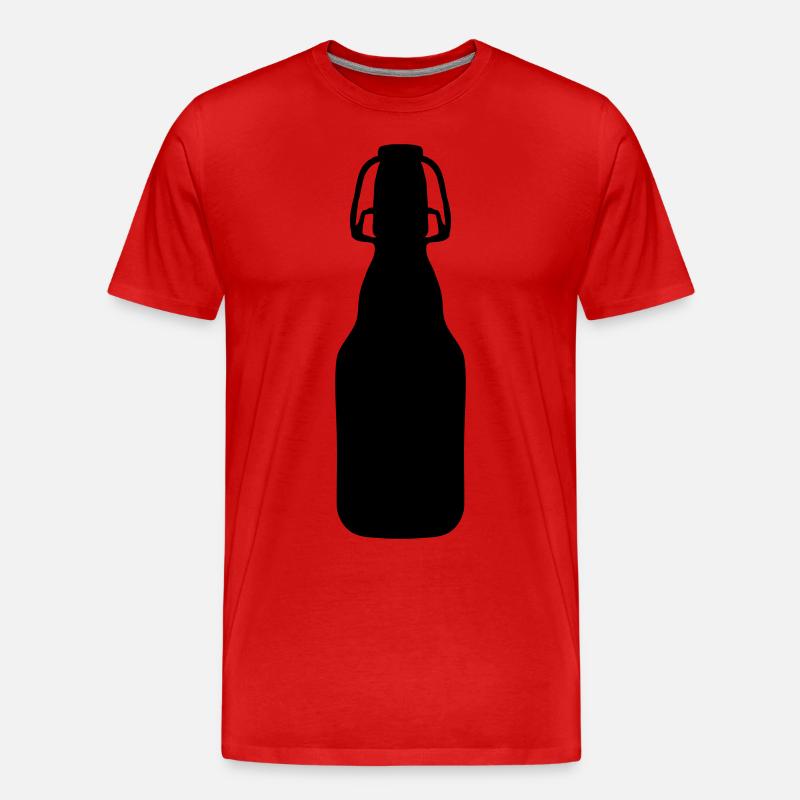 bierflasche - Männer Premium Bio T-Shirt - Rot