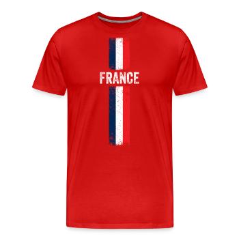 Flagge Frankreichs - Männer Premium Bio T-Shirt - Rot - Vorne - Damien (186cm)
