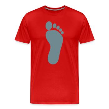 blue foot feet foot care podiatry - Men's Premium Organic T-Shirt - red - Front - Damien (186cm)
