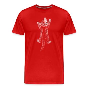Kitten - Men's Premium Organic T-Shirt - red - Front - Damien (186cm)