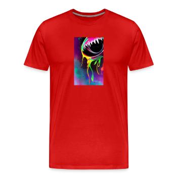 Alien | UFO | Raumschiff | UAP | außerirdische - Männer Premium Bio T-Shirt - Rot - Vorne - Damien (186cm)