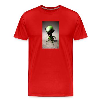 Alien | UFO | Raumschiff | UAP | außerirdische - Männer Premium Bio T-Shirt - Rot - Vorne - Damien (186cm)