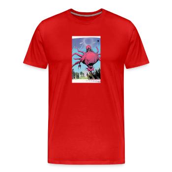 Alien | UFO | Raumschiff | UAP | außerirdische - Männer Premium Bio T-Shirt - Rot - Vorne - Damien (186cm)