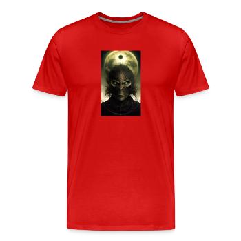 Alien | UFO | Raumschiff | UAP | außerirdische - Männer Premium Bio T-Shirt - Rot - Vorne - Damien (186cm)