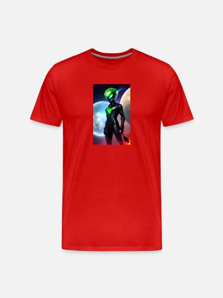 Alien | UFO | Spaceship | UAP | alien - Men's Premium Organic T-Shirt - red