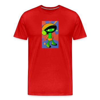 Alien | UFO | Raumschiff | UAP | außerirdische - Männer Premium Bio T-Shirt - Rot - Vorne - Damien (186cm)