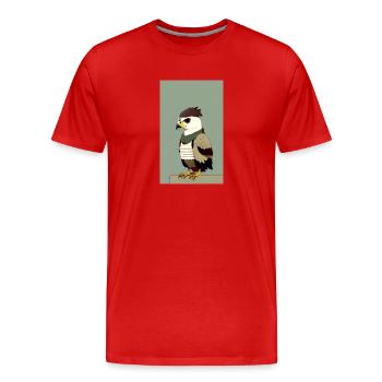 Eagle | Birds | Freedom | Animals - Men's Premium Organic T-Shirt - red - Front - Damien (186cm)