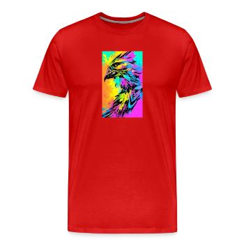 Eagle | Birds | Freedom | Animals - Men's Premium Organic T-Shirt - red - Front - Damien (186cm)