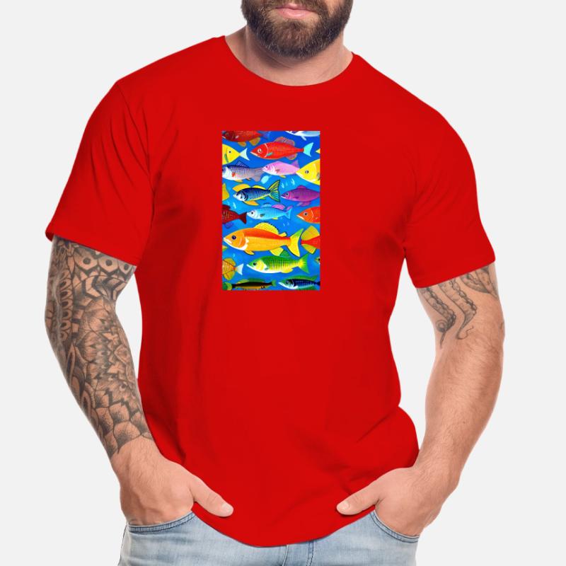 Fish | Pattern | Fish Patterns | Angler Men's Premium Organic T-Shirt