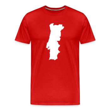 Portugal - T-shirt bio Premium Homme - rouge - Devant - Damien (186cm)
