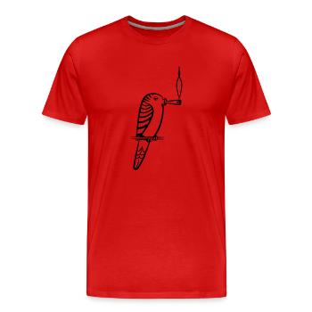 wellenstittich joint kiffen - Männer Premium Bio T-Shirt - Rot - Vorne - Damien (186cm)
