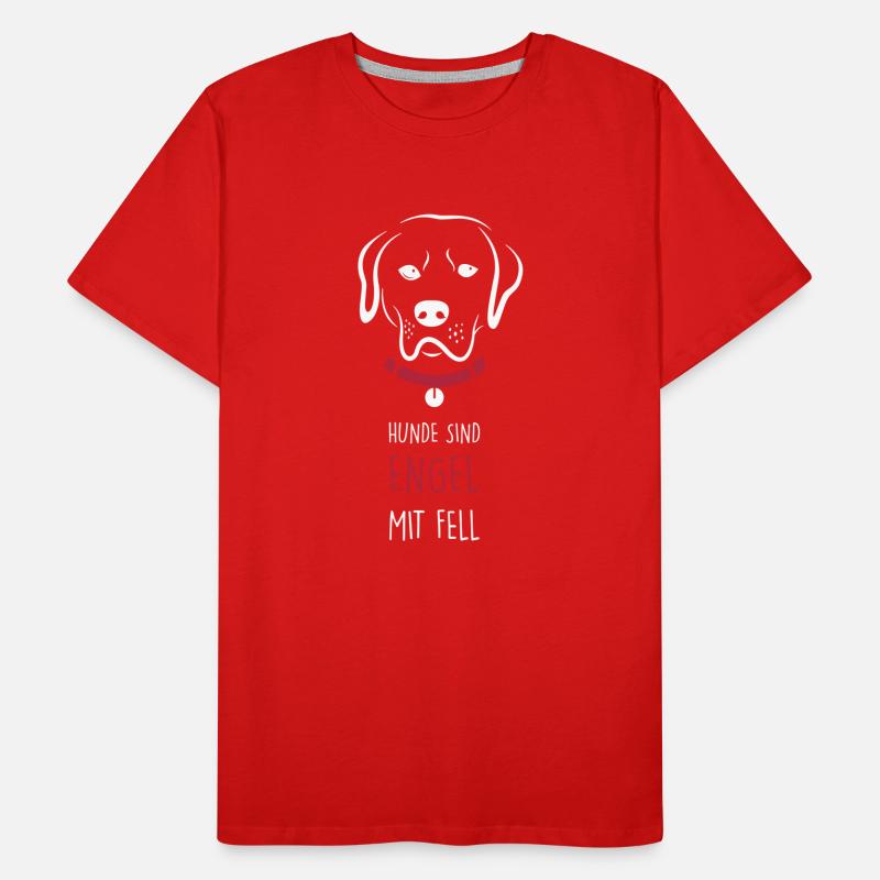Hunde sind Engel mit Fell Männer Premium Bio T-Shirt