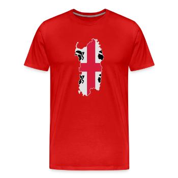 Sardaigne - T-shirt bio Premium Homme - rouge - Devant - Damien (186cm)