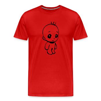 Baby - Männer Premium Bio T-Shirt - Rot - Vorne - Damien (186cm)