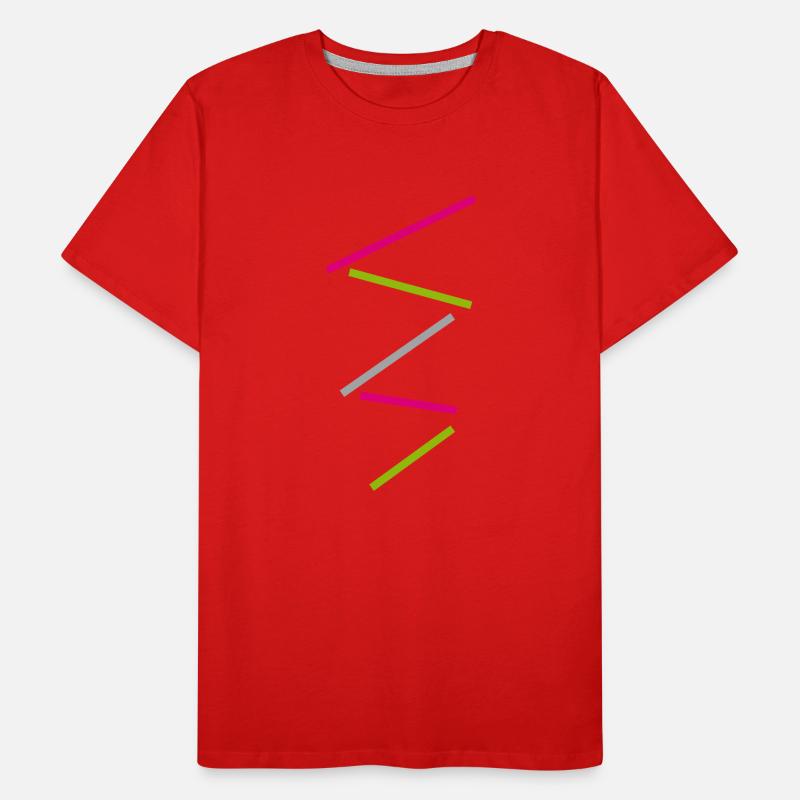 Minimal Stripes - Pattern Jagged Men's Premium Organic T-Shirt