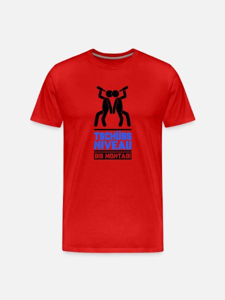 tschüss niveau 02 - Männer Premium Bio T-Shirt - Rot
