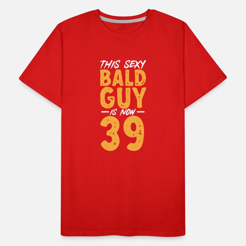 Glatze Kahlköpfigkeit Bart Glatzkopf Männer Premium Bio T-Shirt