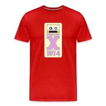 1974 Generation Folk - Men's Premium Organic T-Shirt - red - Front - Damien (186cm)