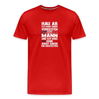 Français Français France - T-shirt bio Premium Homme - rouge - Devant - Damien (186cm)